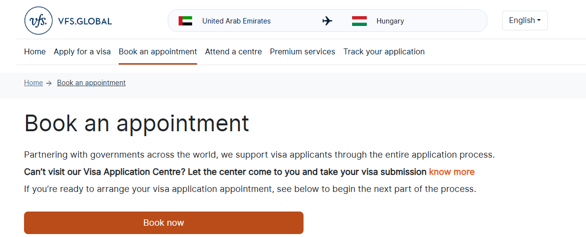 Book a VFS Global appointment