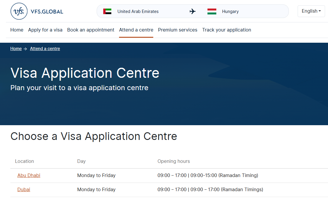 Choose a visa application center in Dubai