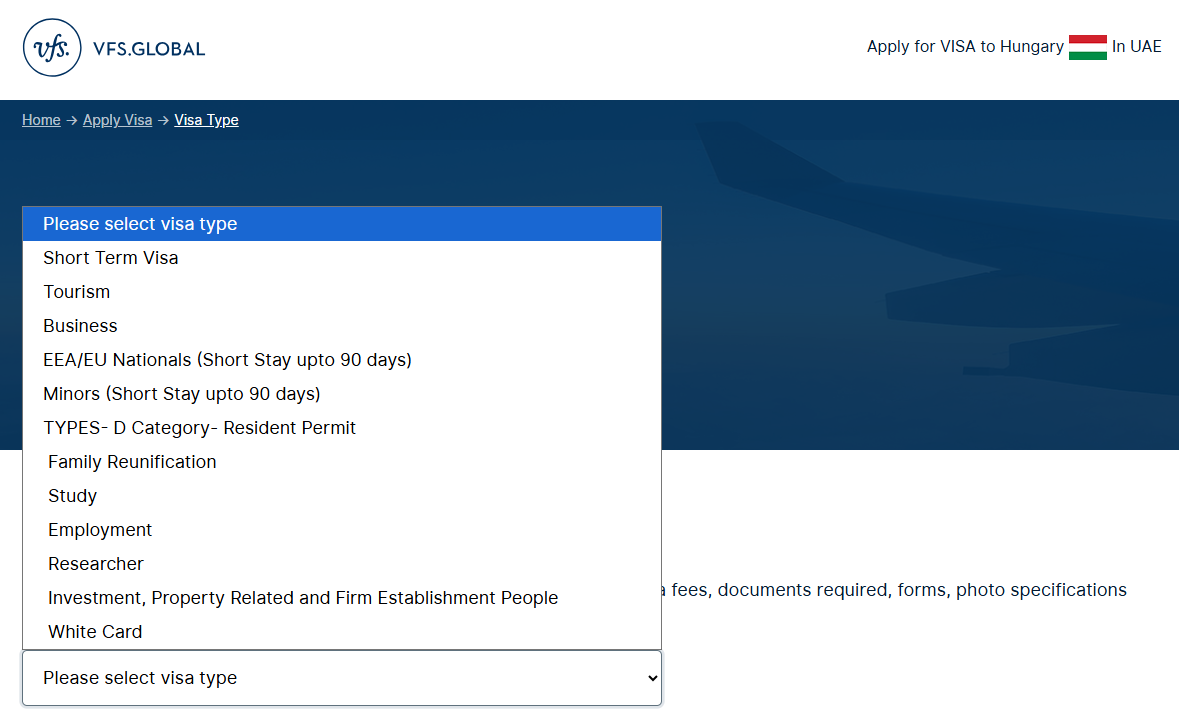 Identify the type of Hungarian visa for Dubai citizens