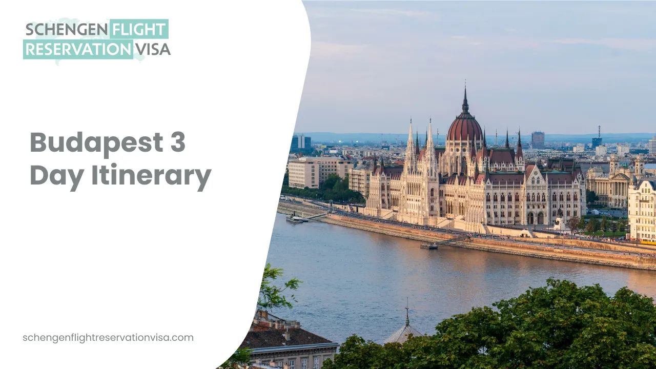 Budapest 3 day itinerary featuring the Hungarian Parliament building along the Danube River, showcasing top attractions to visit in Budapest, Hungary.
