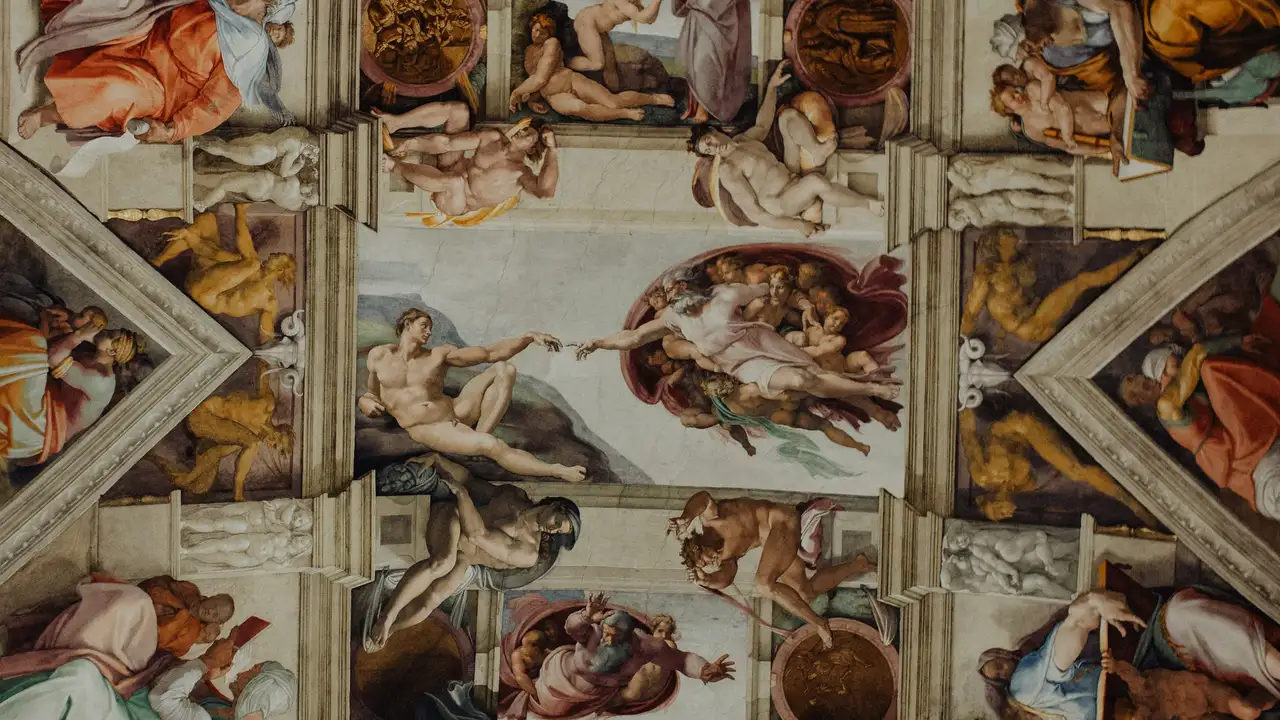 Visit the Vatican Museums and Sistine Chapel in Vatican City, showcasing Michelangelo’s Creation of Adam fresco on the Sistine Chapel ceiling, one of the world’s most famous Renaissance artworks.