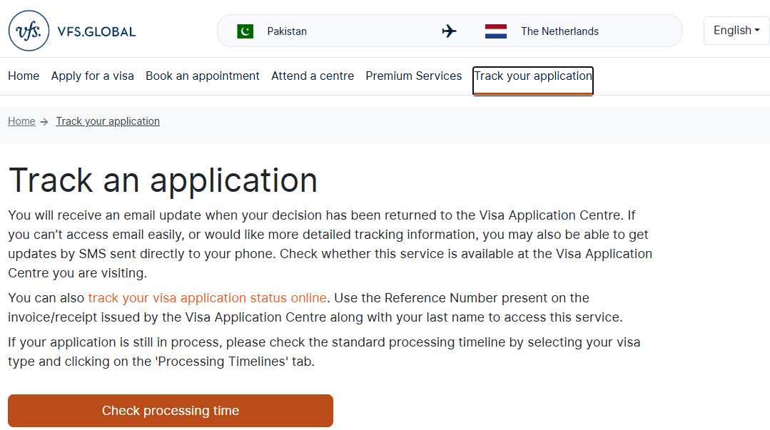 Track your Finnish visit visa application from Pakistan
