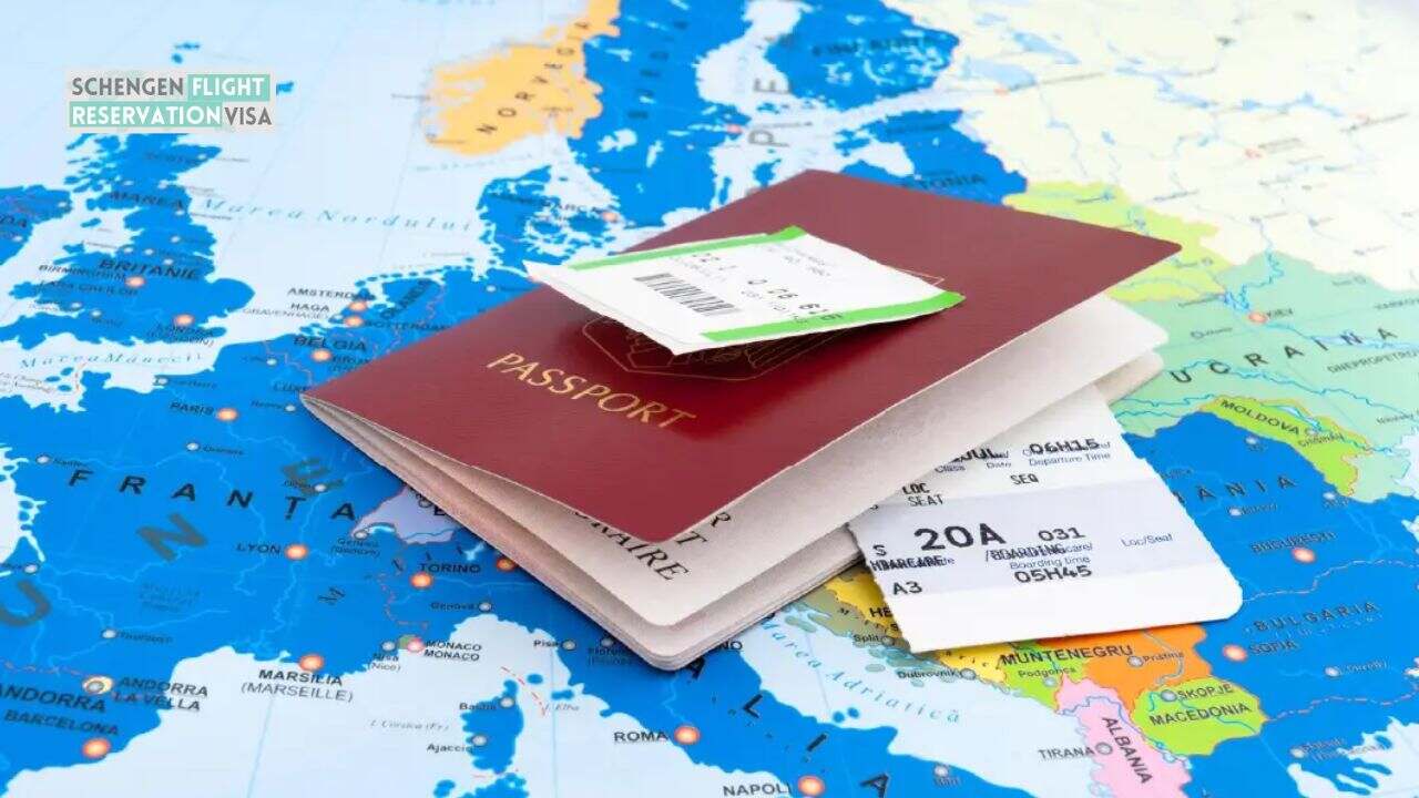 Switzerland visa with map