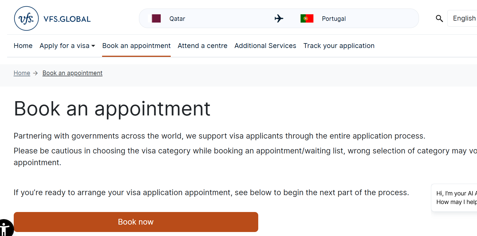 Book the appointment