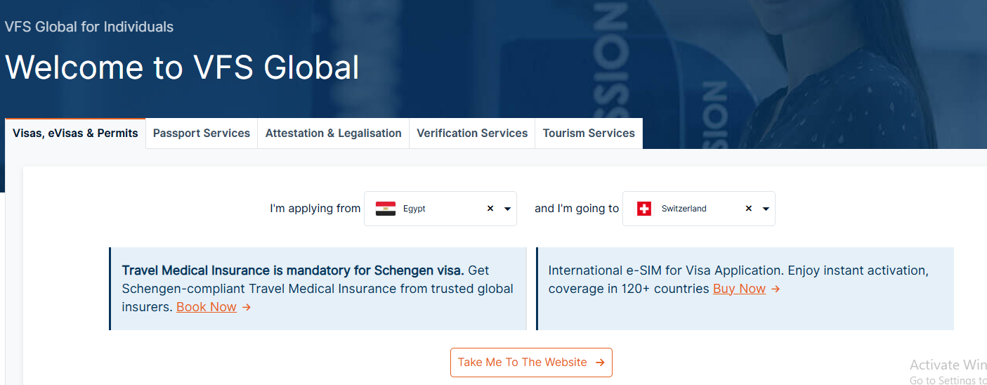 Identify the countries (home and destination) for the process