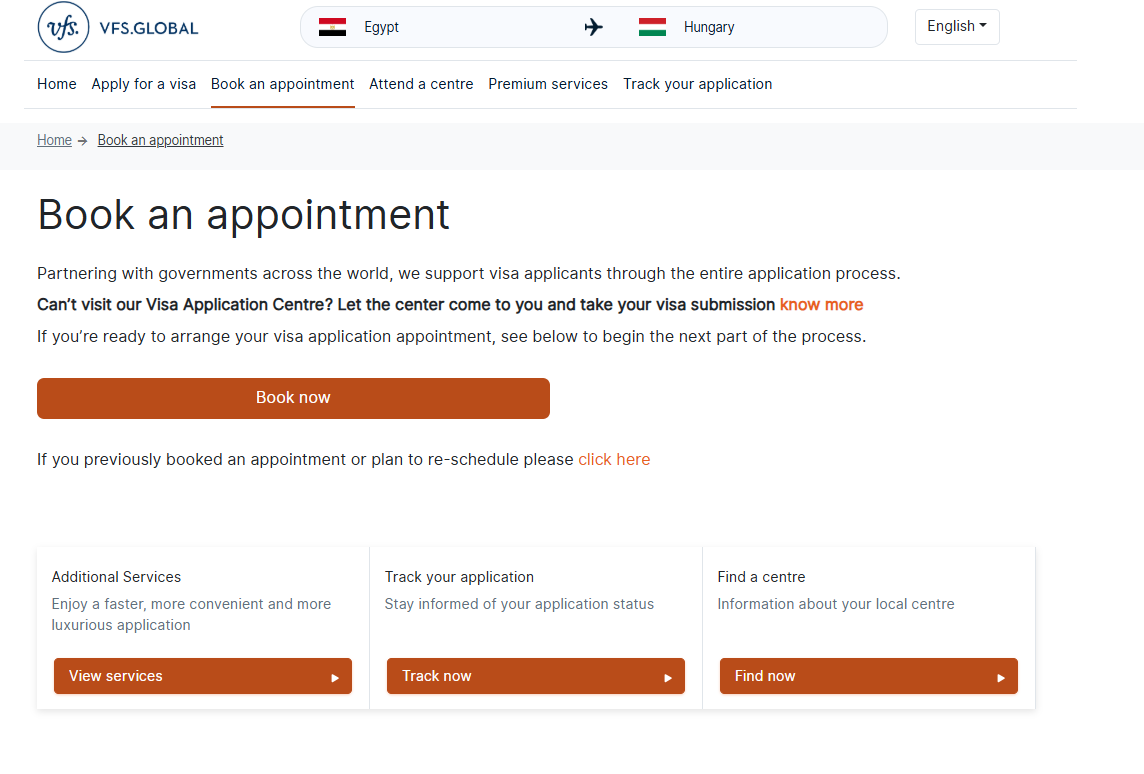 Appointment VFS