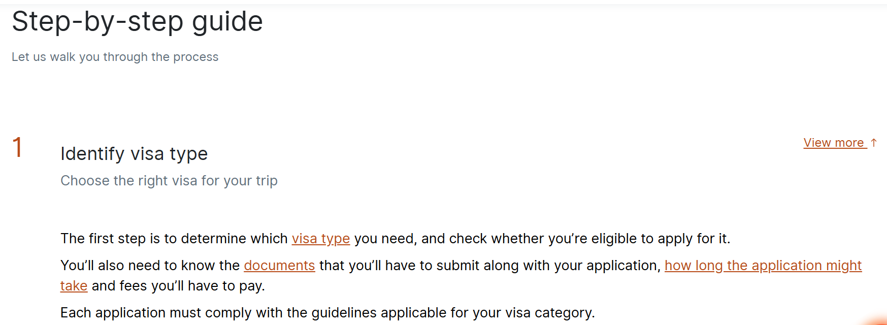 Identify the visa type