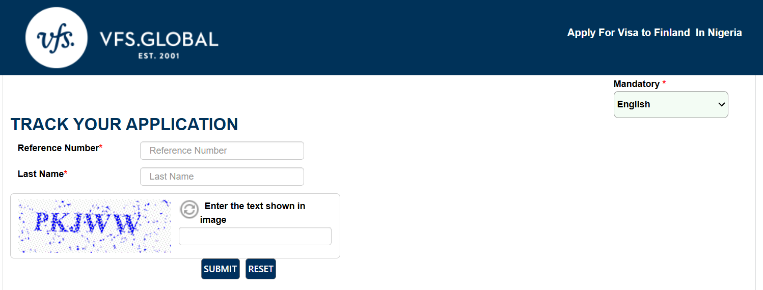 Track the application status