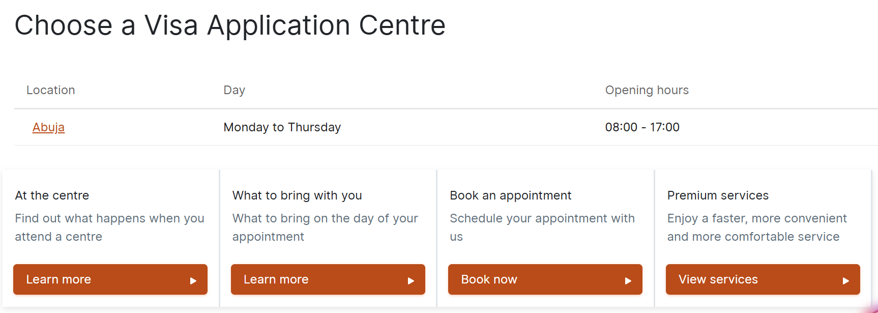 Visit the center by choosing the destination