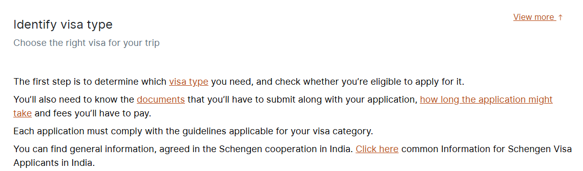 Identify the visa types to travel to Finland