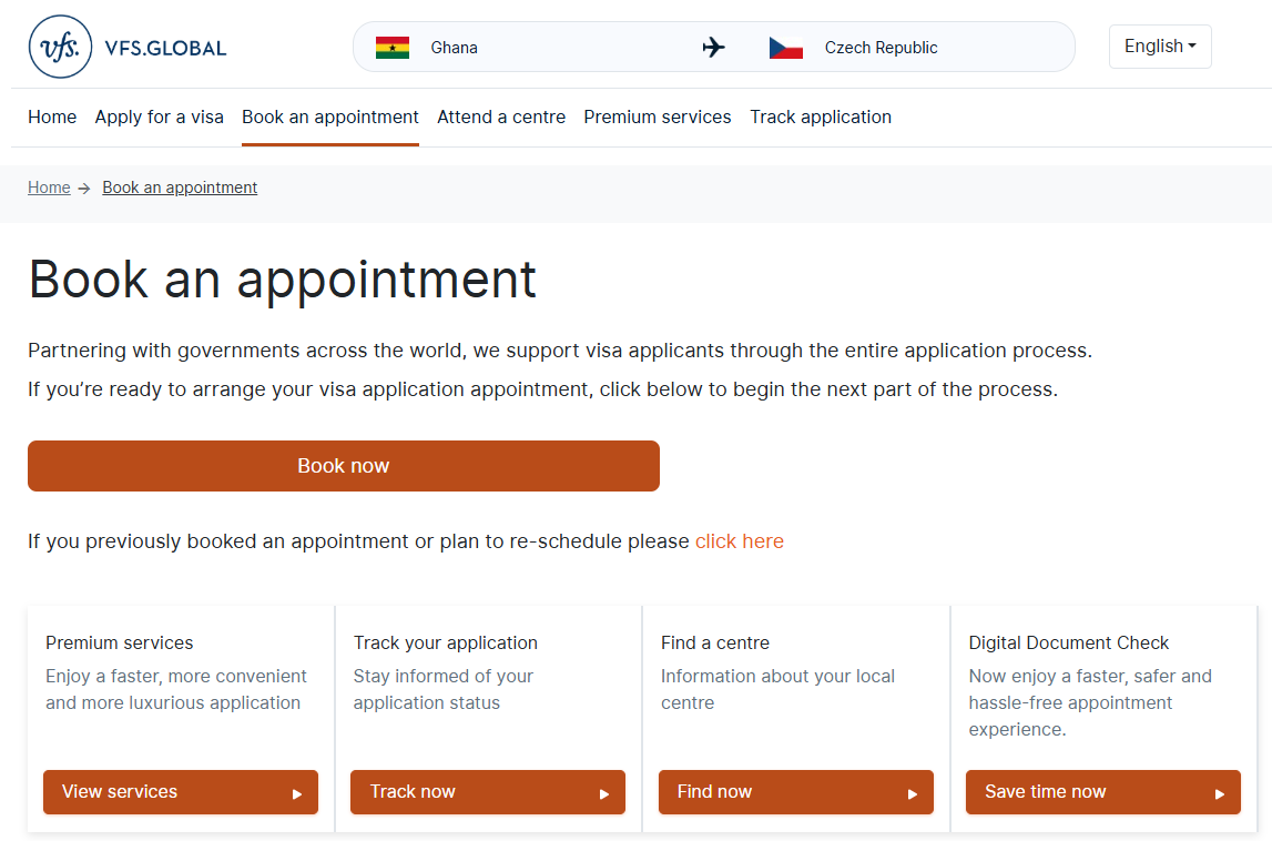 Book a Slovakia visa appointment