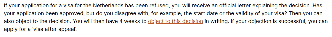 Resolving the visa rejection issue