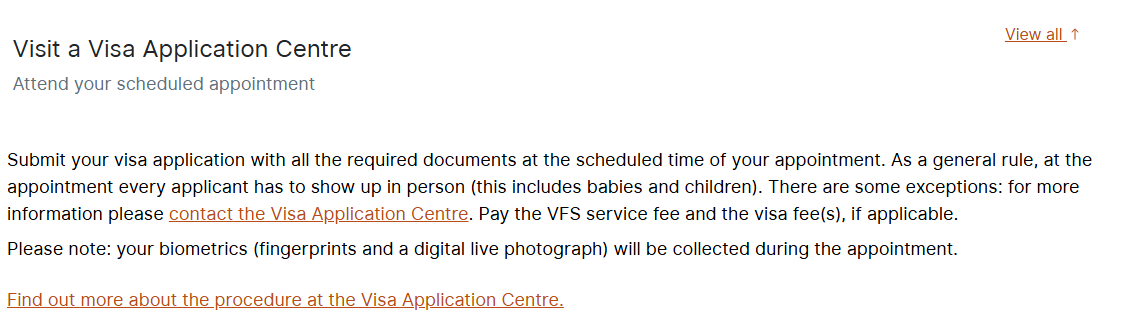 Visit the center for submission purposes