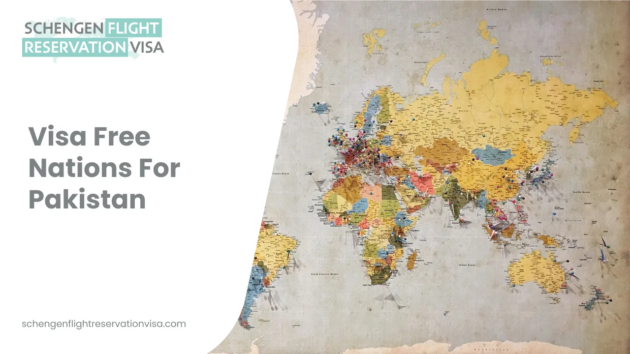 Visa free nations for Pakistan – world map highlighting countries Pakistani passport holders can visit without a visa, representing global visa-free travel options.