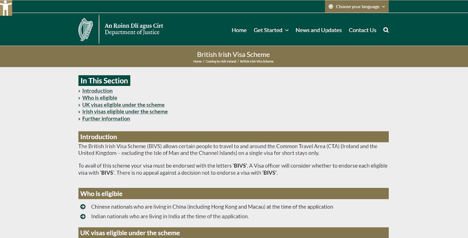 British Irish Visa Scheme (BIVS)