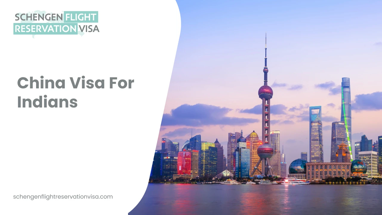 A panoramic view of the Shanghai skyline at dusk, featuring the Oriental Pearl Tower and other illuminated skyscrapers along the Huangpu River, with text on a white background that reads