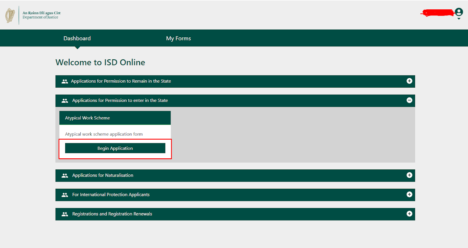 ISD Online dashboard