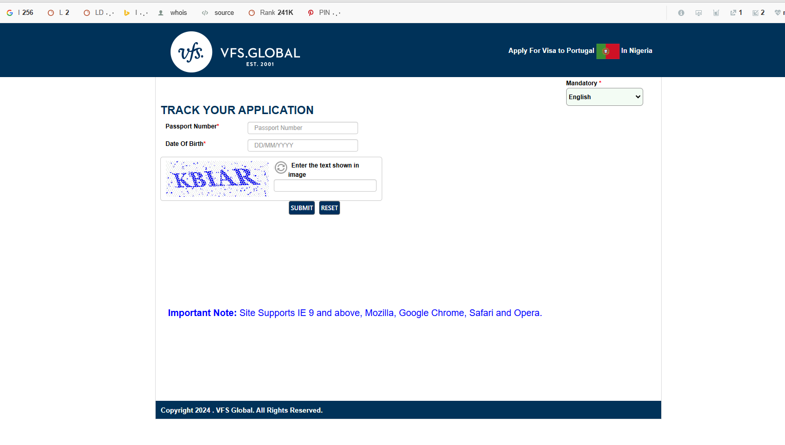 Track Your Portugal Visa Application