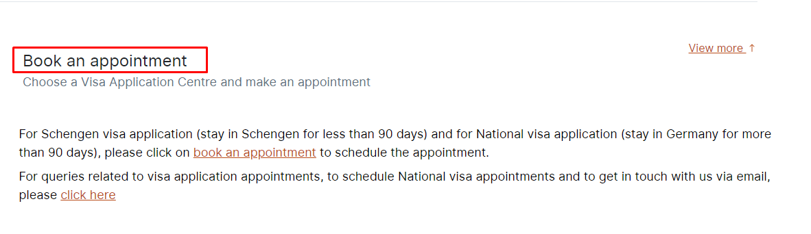 schedule the appointment
