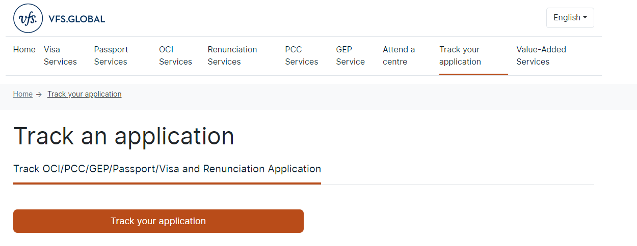 track your visa application