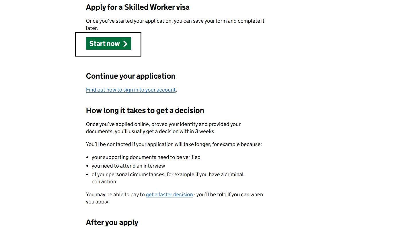 Apply for visa online
