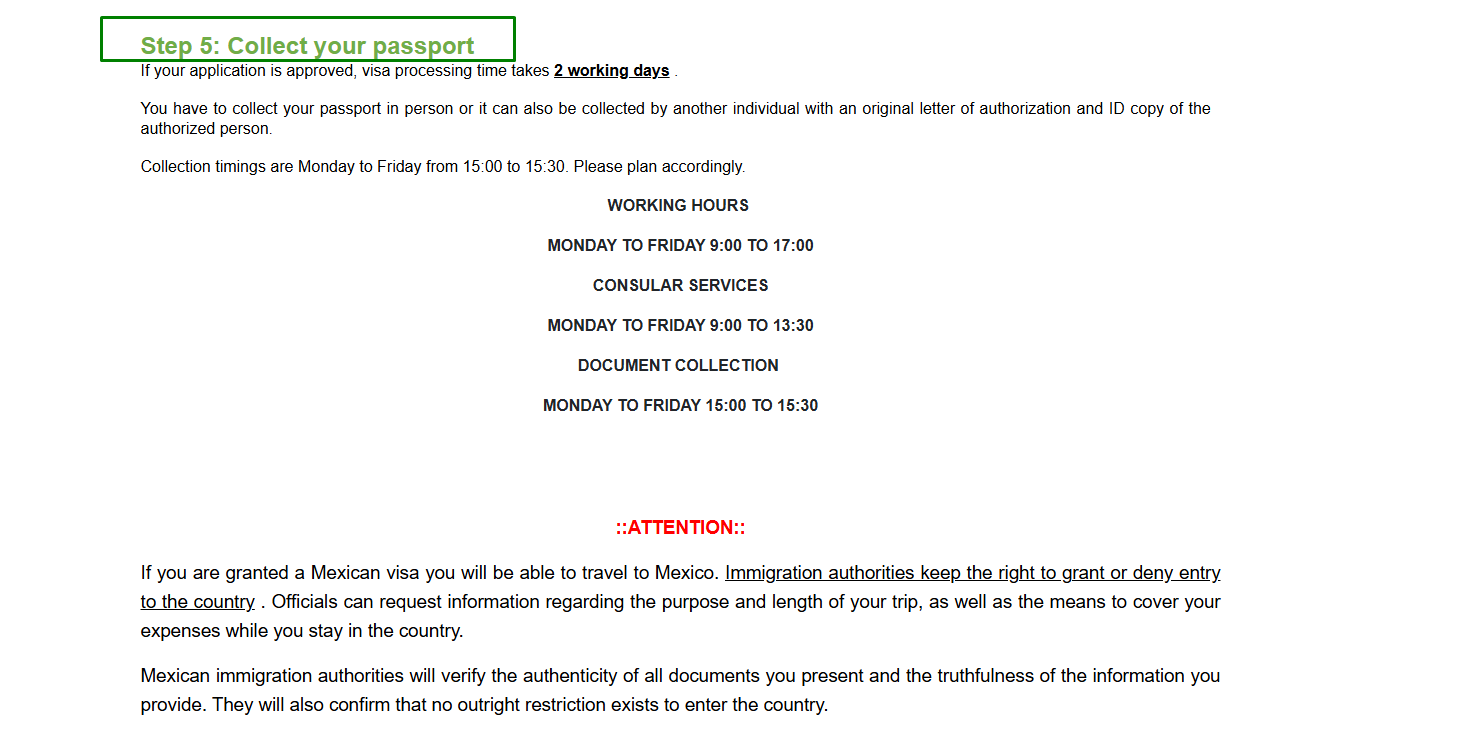 Collect Your Mexican Visa Passport