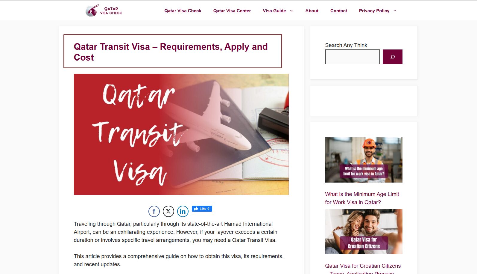 Qatar transit visa