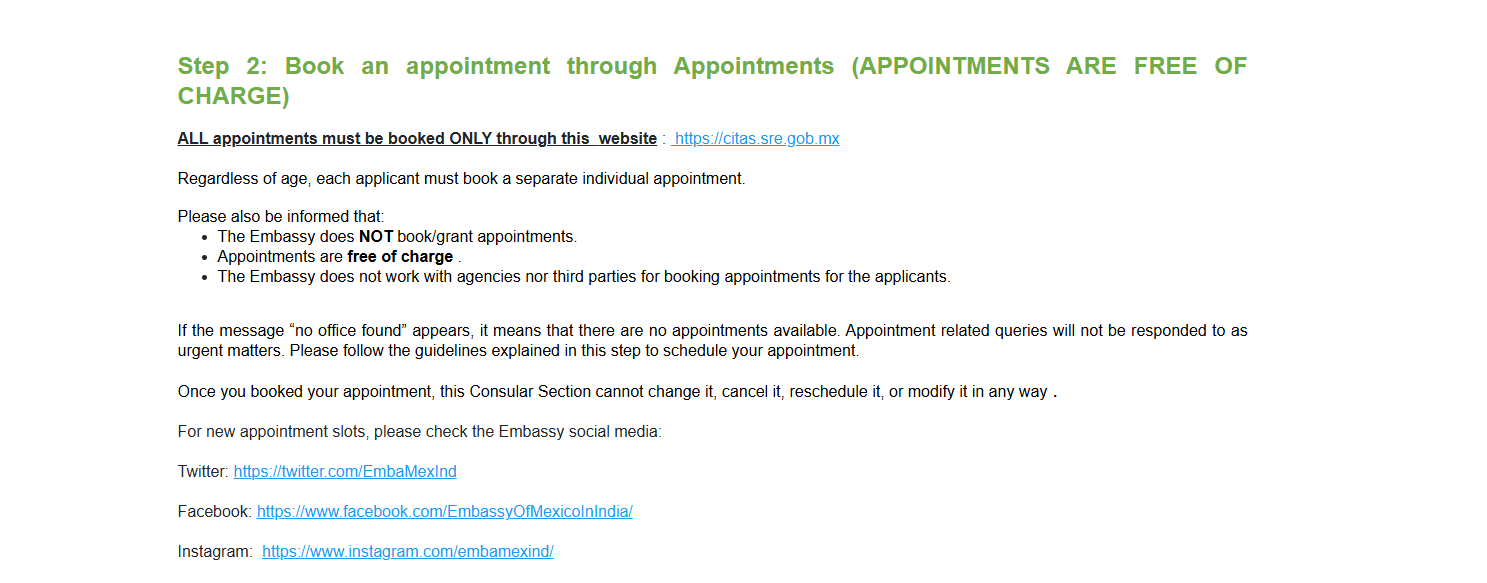 Schedule an Appointment at the Mexican Consulate