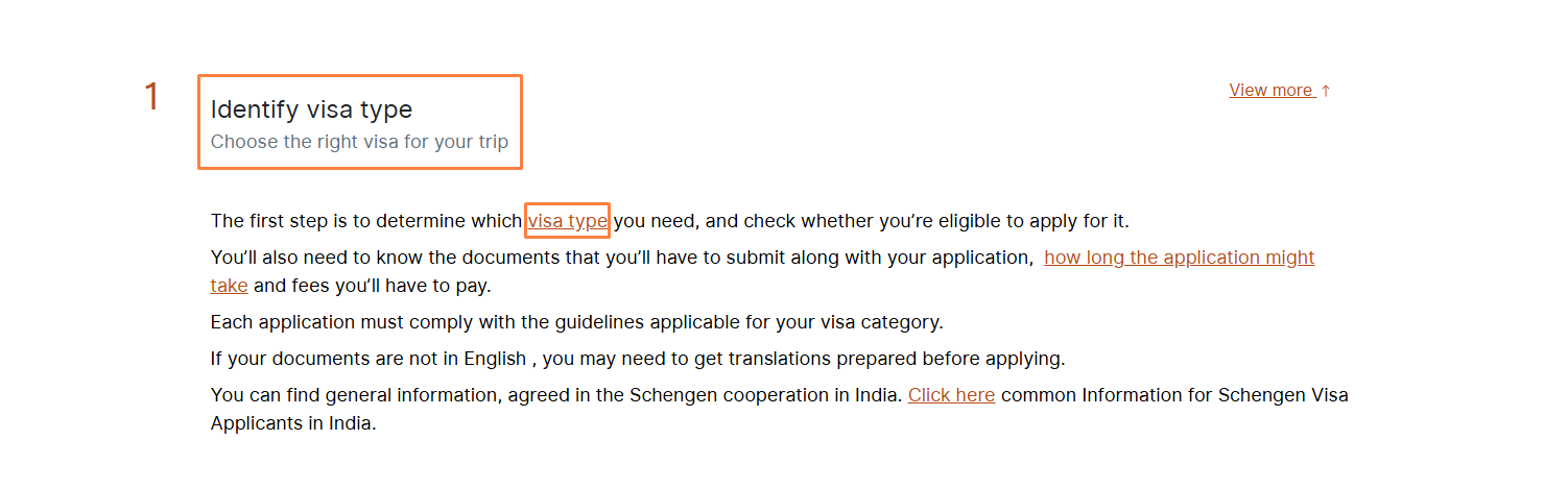 Identify Belgium Visa Type