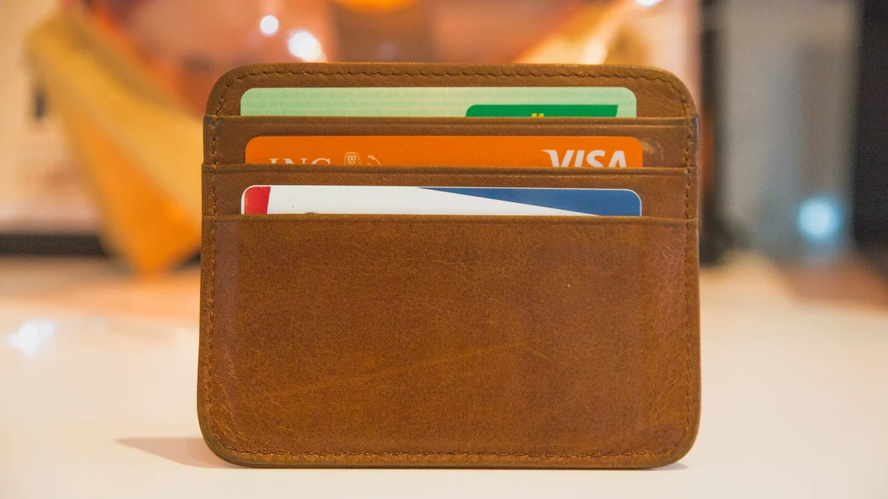 wallet with cards in it