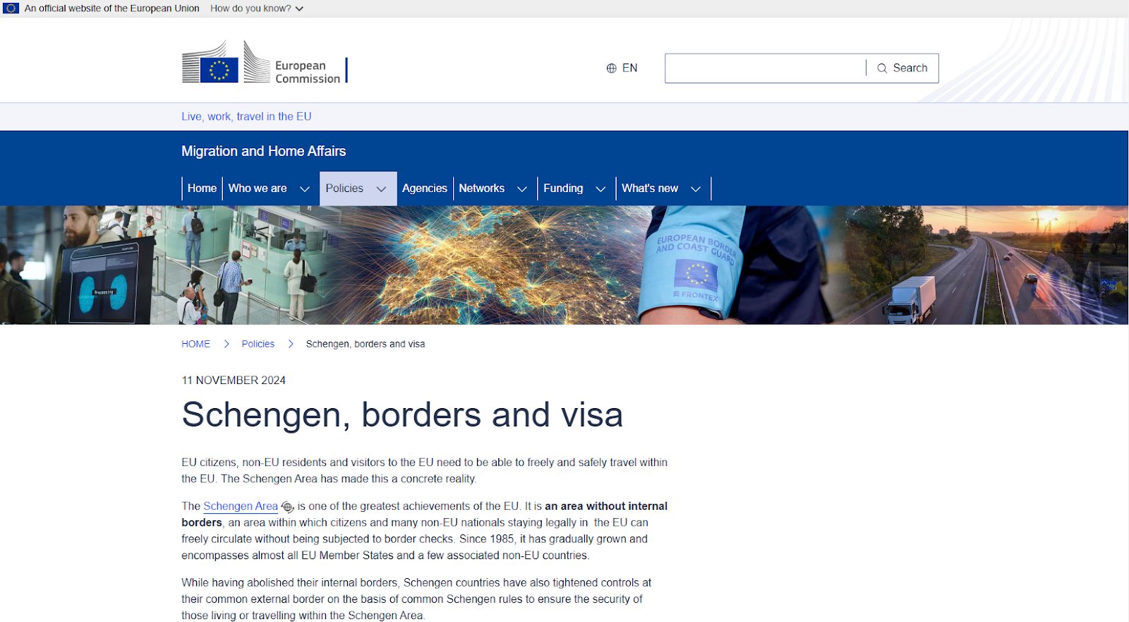 Schengen's internal borders