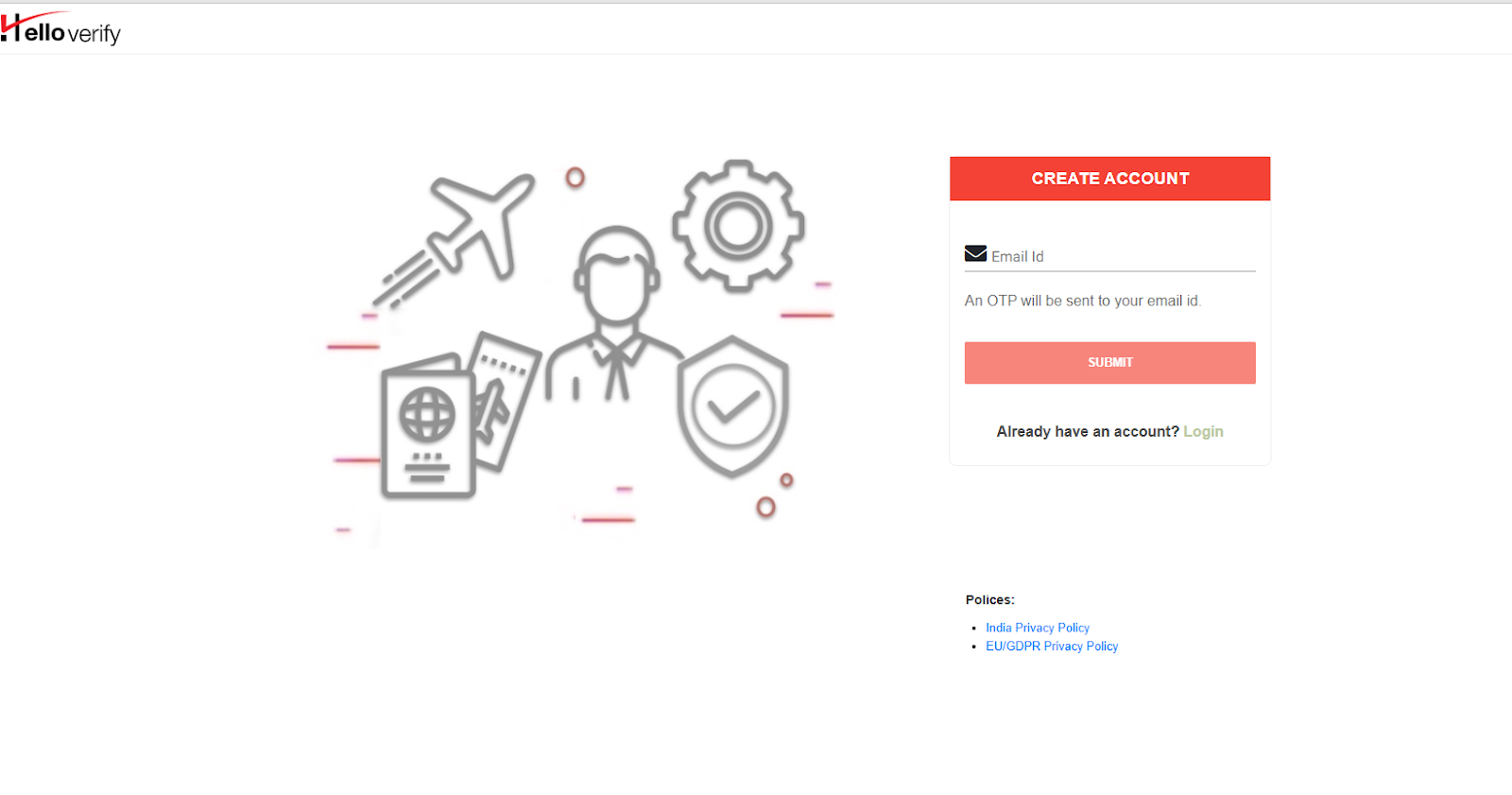 register yourself at the VFS Global portal