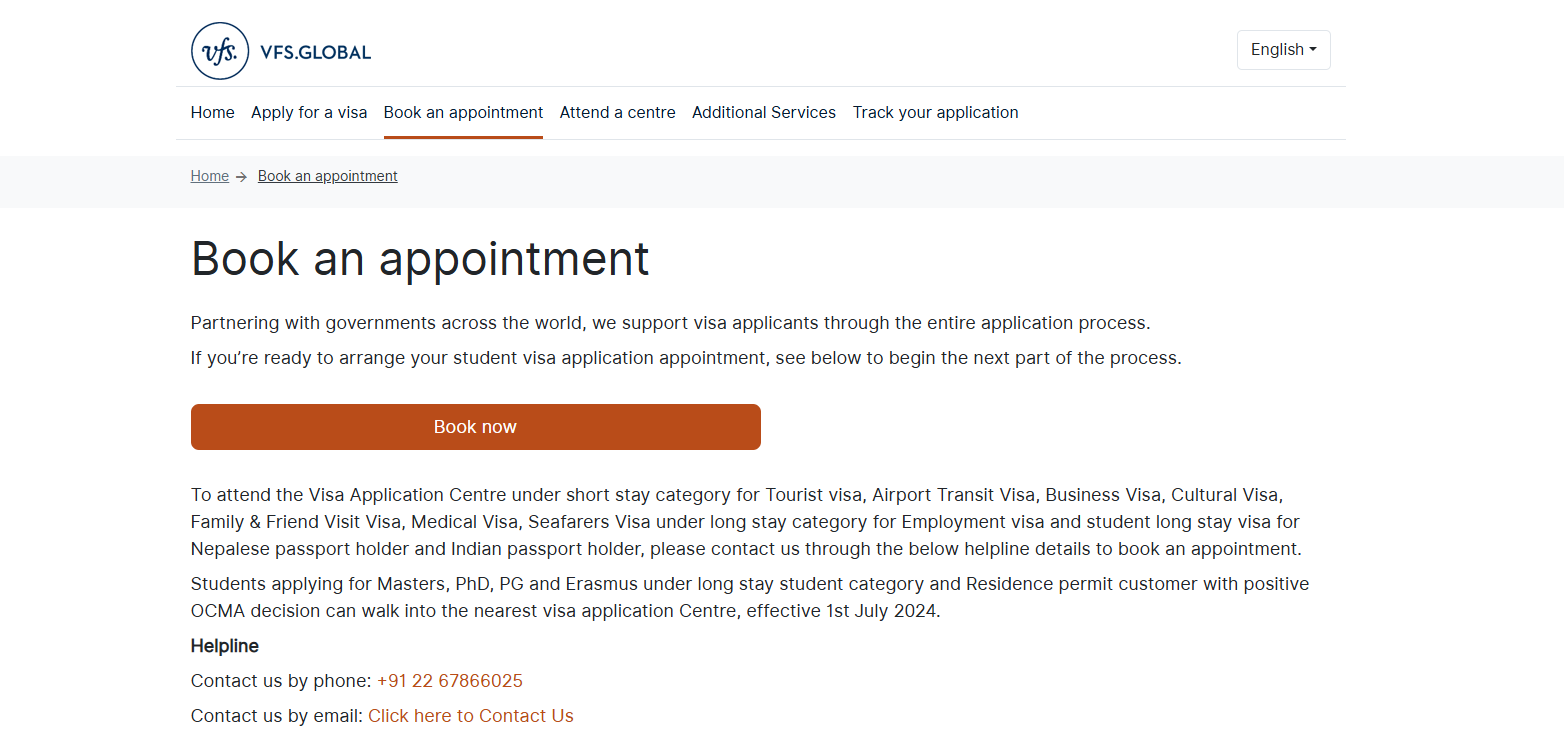 schedule the appointment