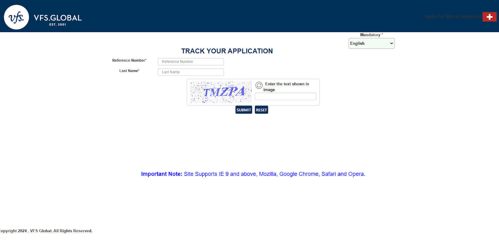 track your visa application