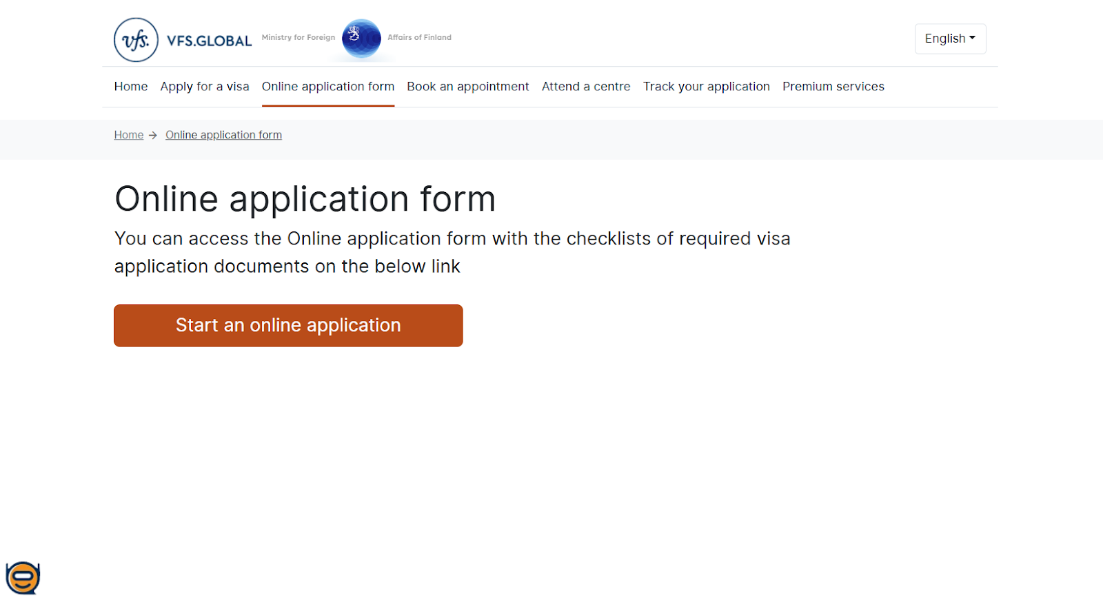 Online Applictaion form