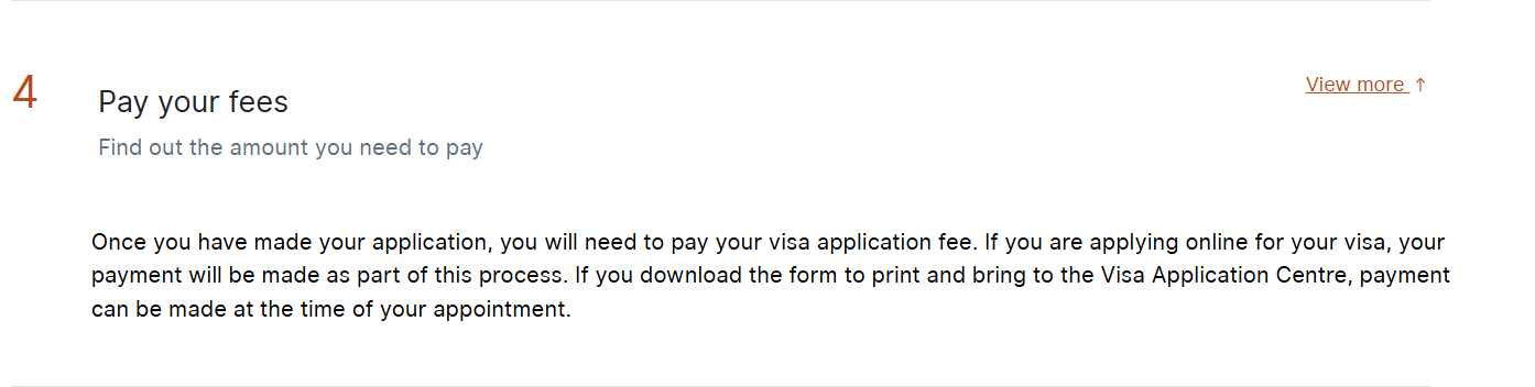 Pay Visa Fees