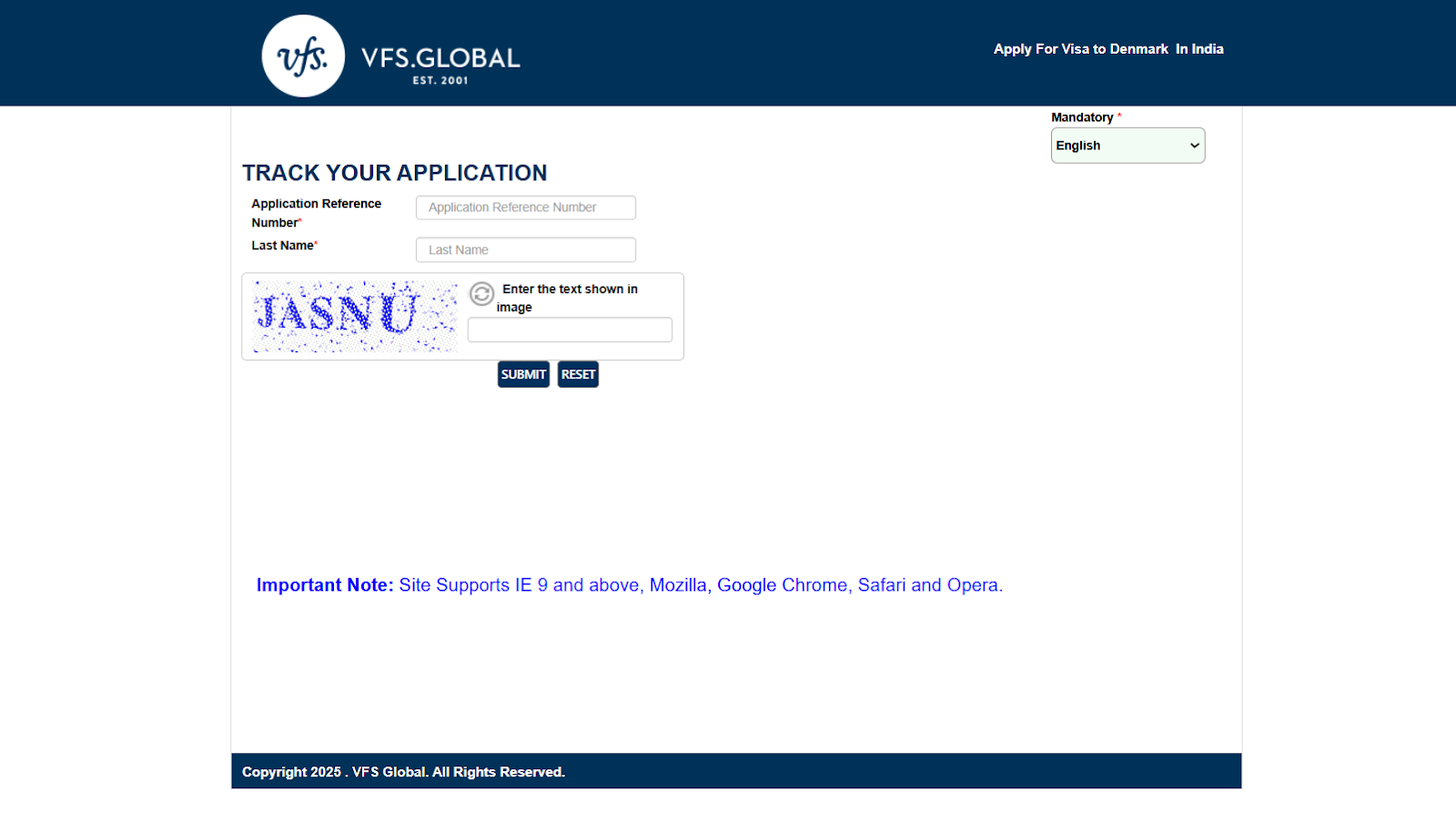 Track Denmark Visa Application