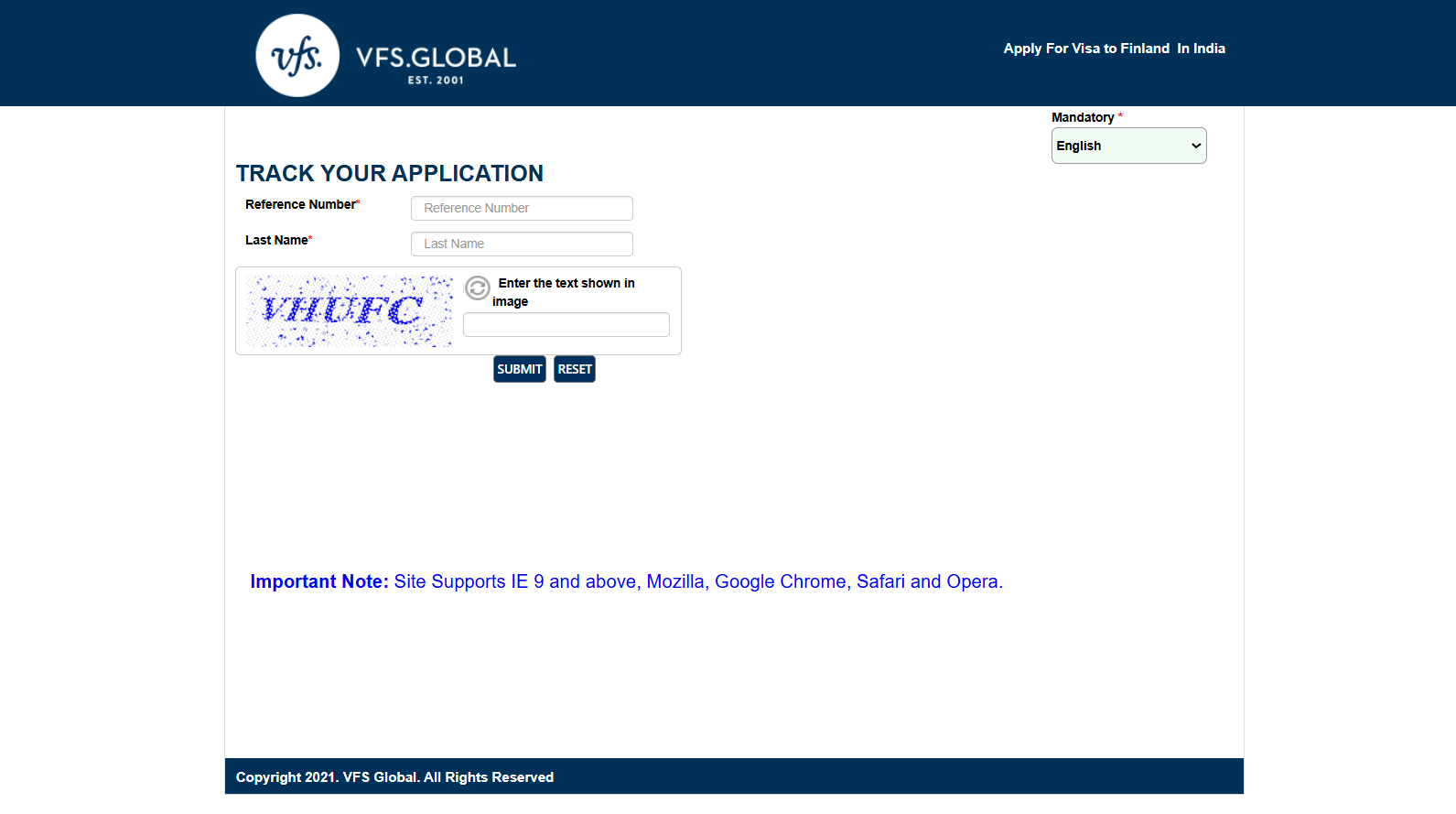 Track Finland Visa Application