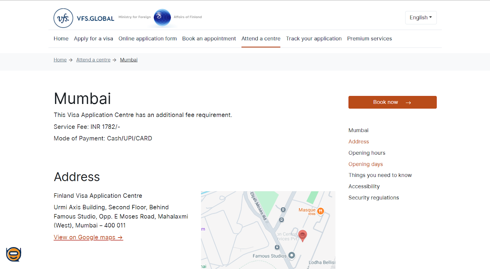 Visit VFS in Mumbai