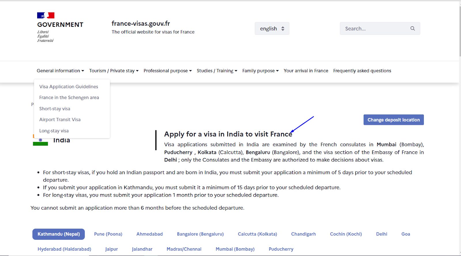 find the French visa application in Mumbai