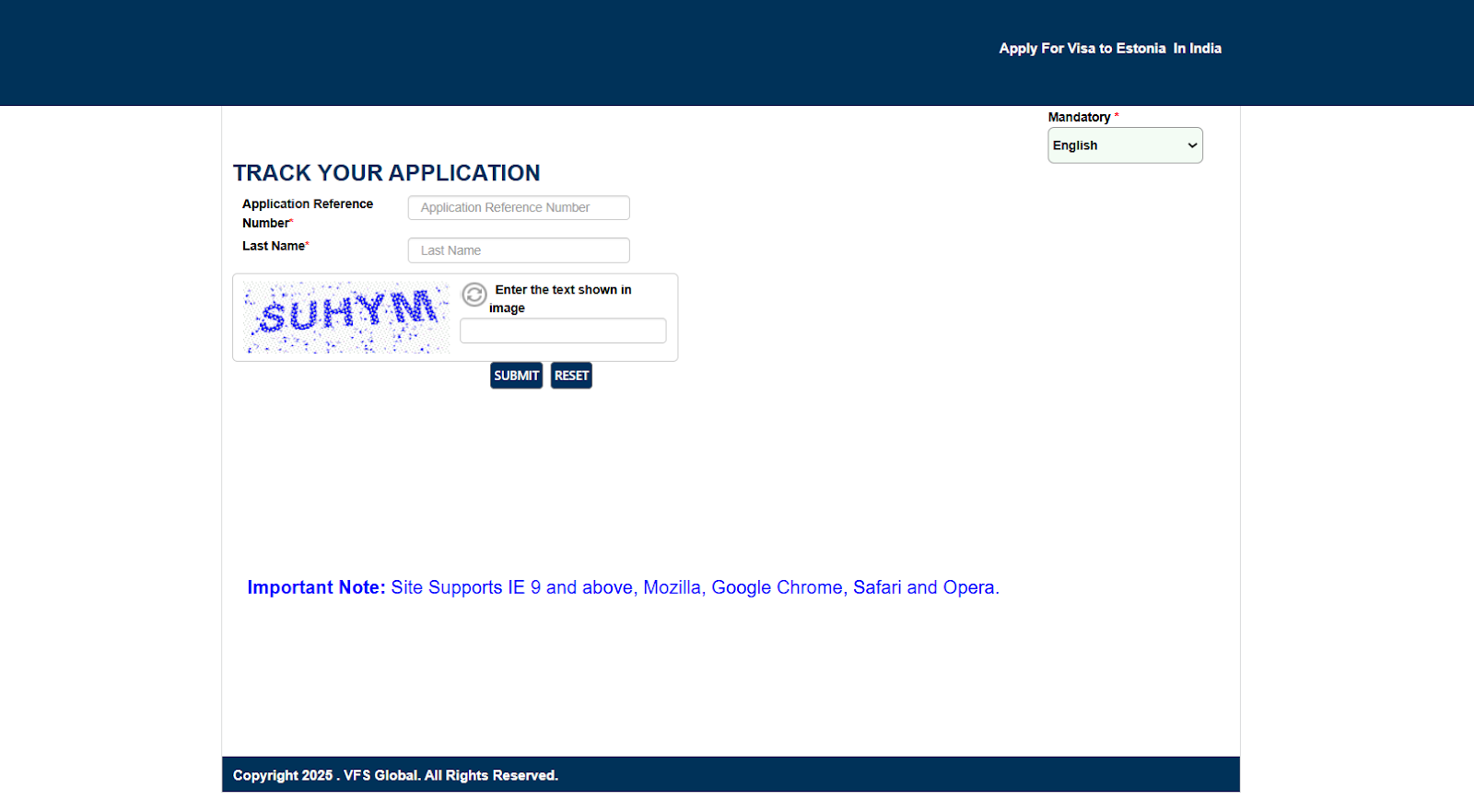 track your visa application
