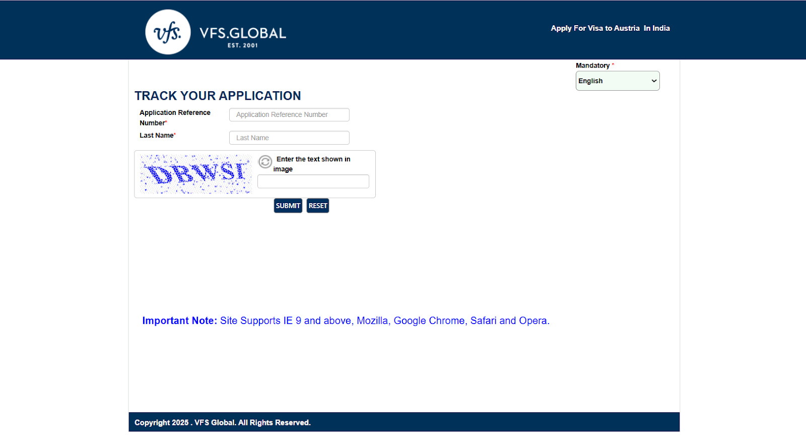 track your visa application