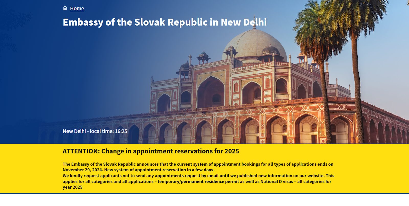 Schedule the Appointment at Slovakia Embassy