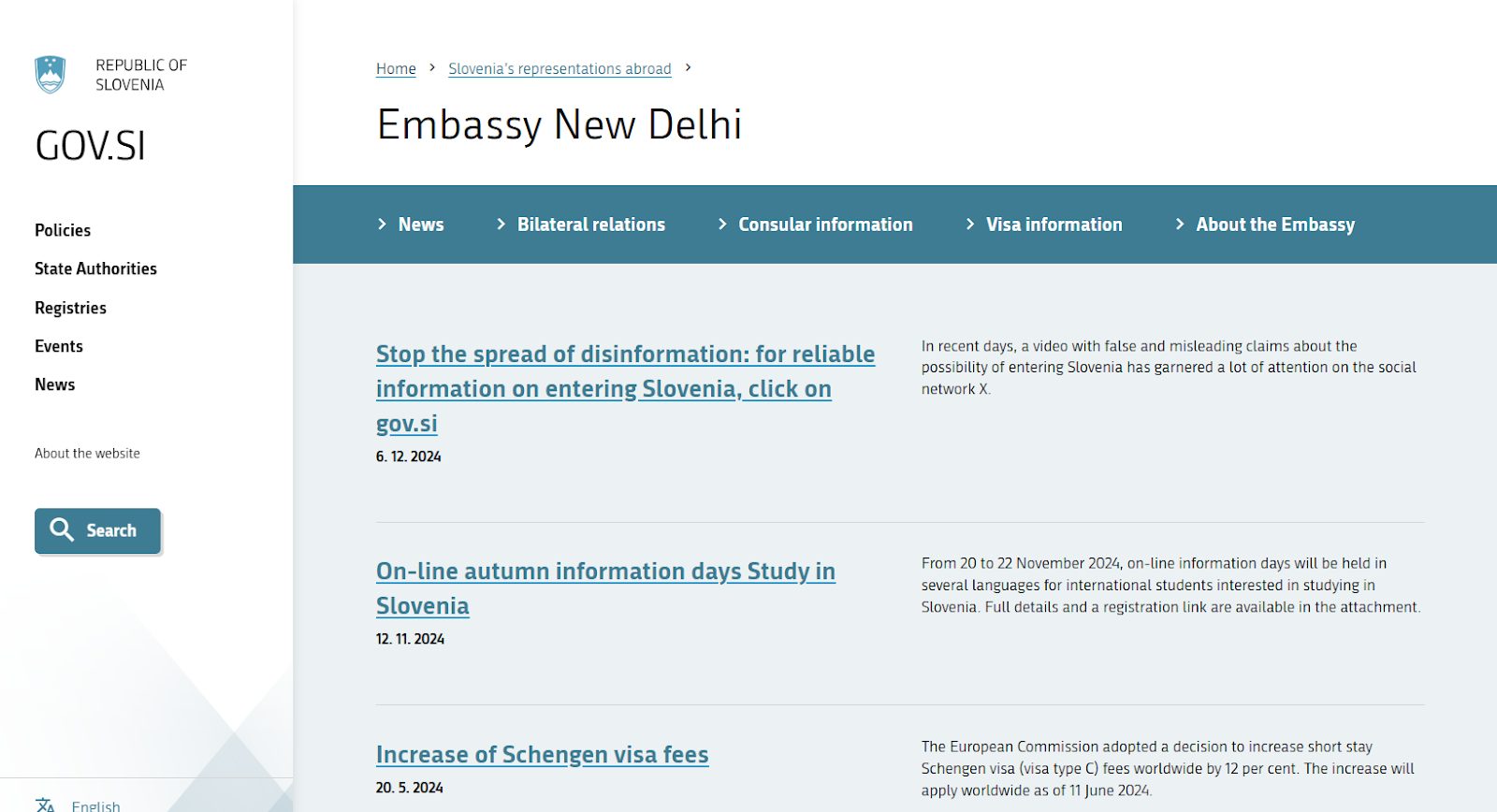 Slovenia Embassy Located in New Delhi