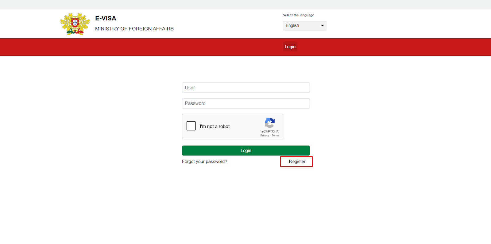 create a new account by registering