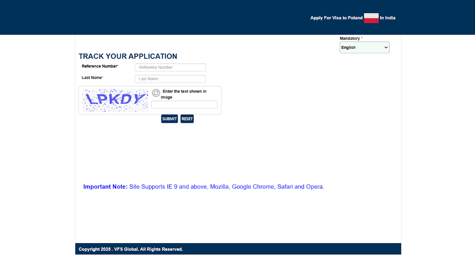 track your visa application