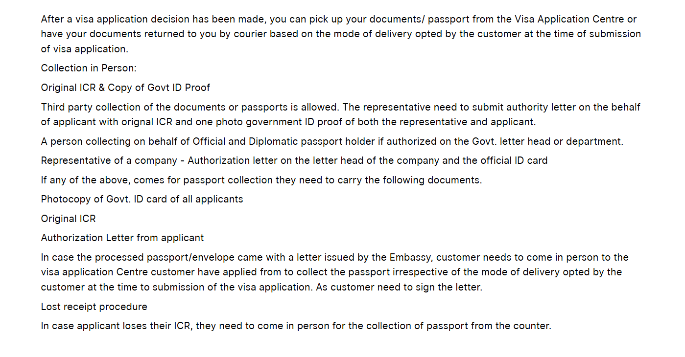 Collect your passport