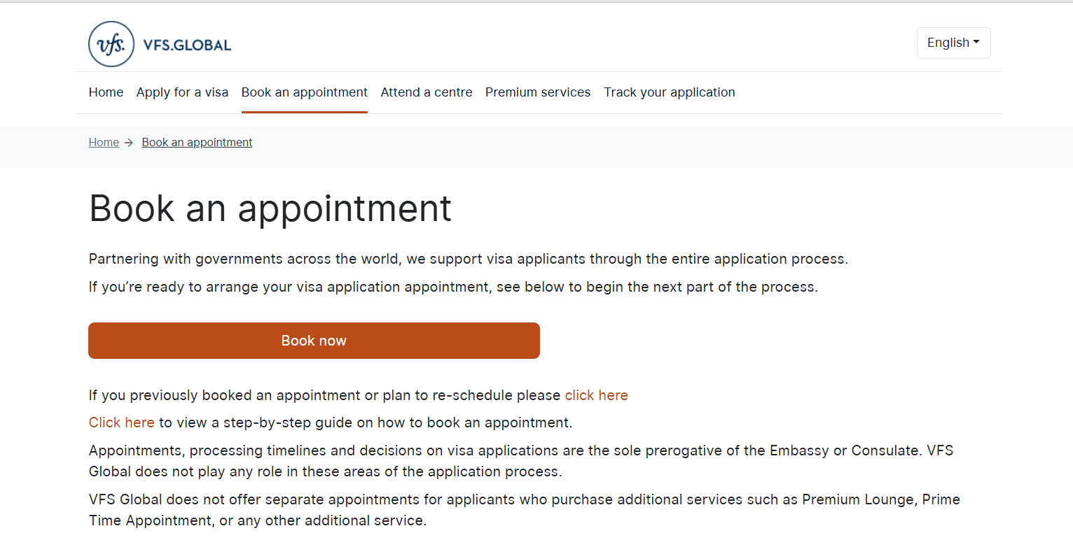 Shedule the appointment