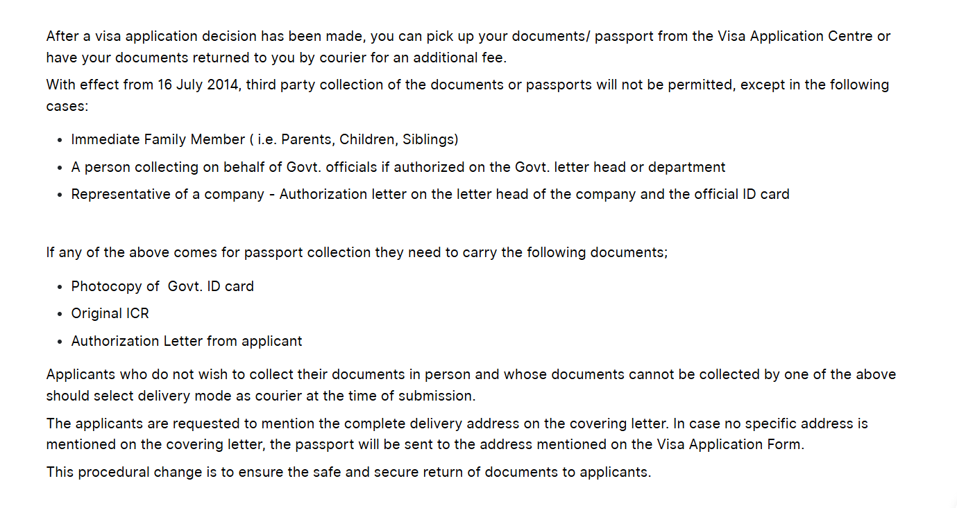 Collect your passport