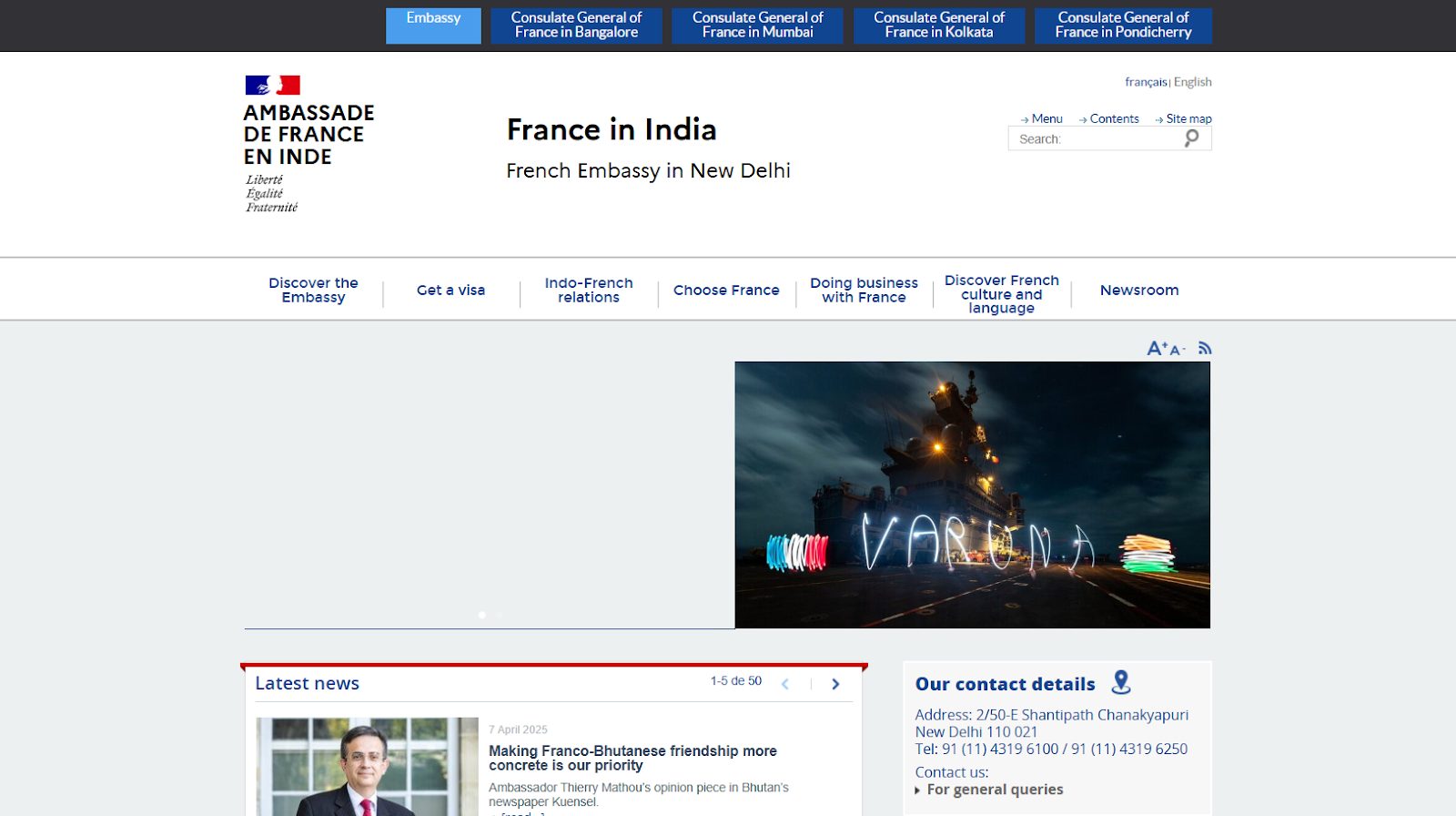 French Embassy Located in New Delhi